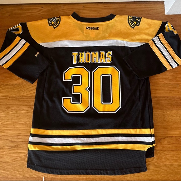 Boston Bruins Tim Thomas Youth L/XL Reebok Hockey Jersey - Picture 2 of 5